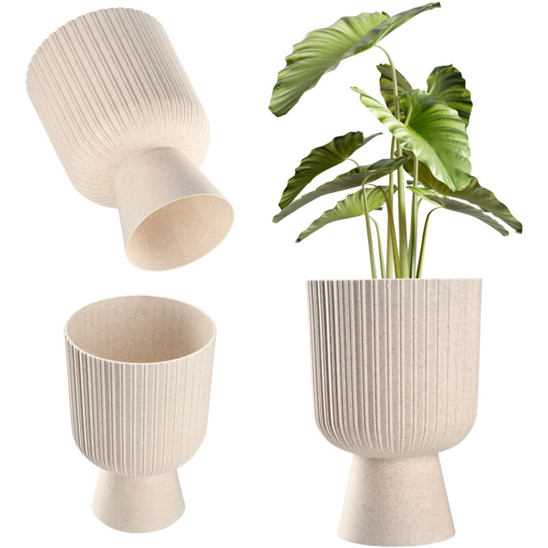 foto del prodotto vaso da fiori kadax portafiori da giardino 18 cm beige