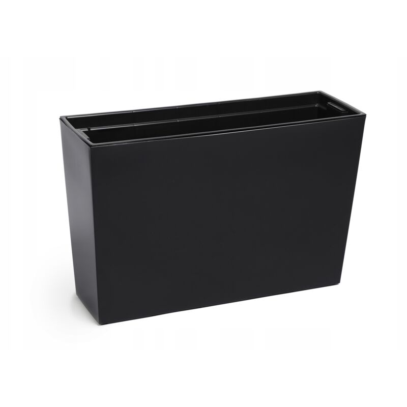 foto del prodotto vaso da fiori kadax vaso da fiori alto con supporto per fiori inserto 19x56 nero lucido da giardino