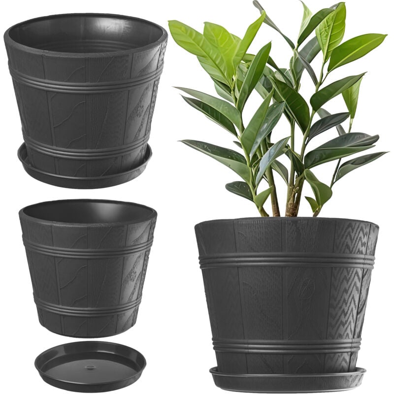 foto del prodotto vaso da fiori kadax vaso da fiori con supporto grafite 34 cm