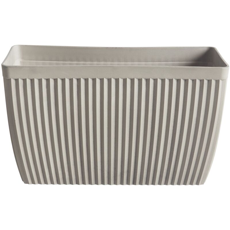 foto del prodotto vaso da fiori rettangolare in poliresina beige 73 x 32 cm sisal