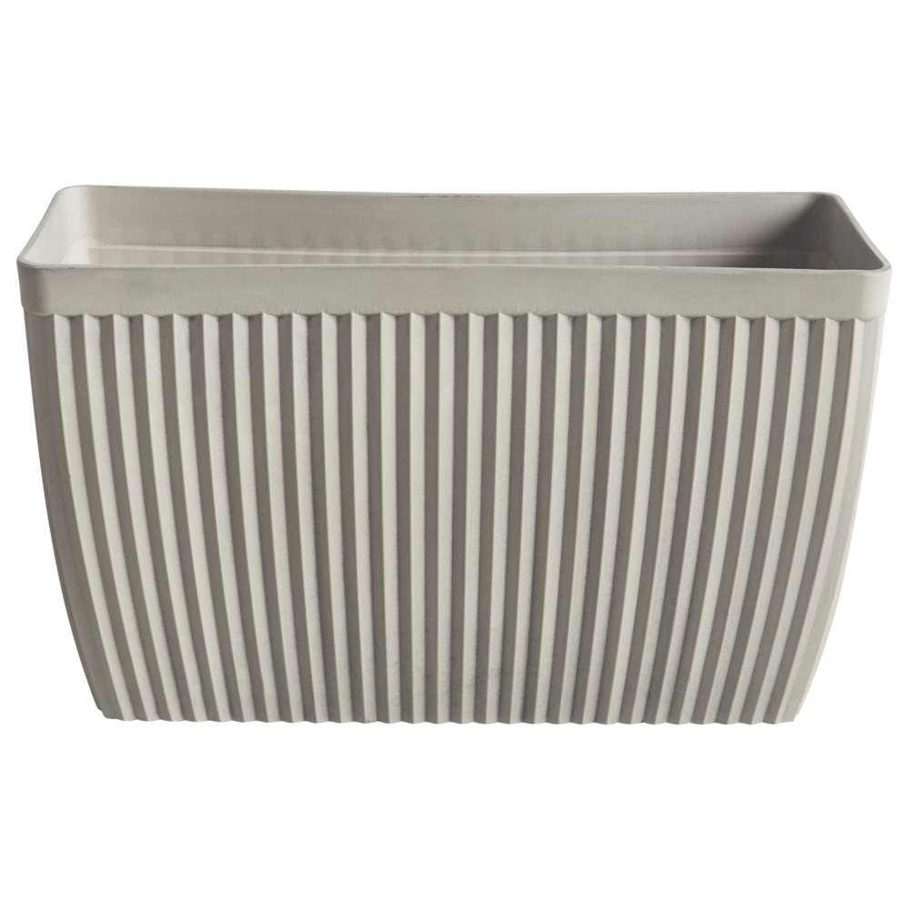 foto del prodotto vaso da fiori rettangolare in poliresina beige 73 x 32 cm stile interno ed esterno
