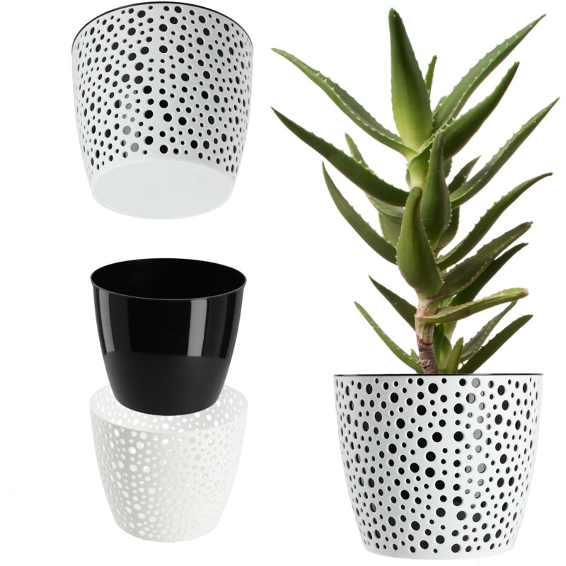 foto del prodotto vaso da fiori rotondo kadax nero 15 cm
