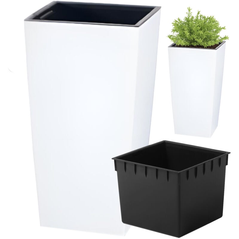 foto del prodotto vaso da fiori urbi square durs200 bianco