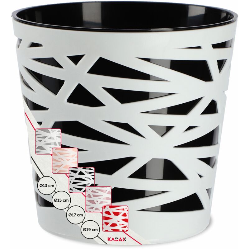 foto del prodotto vaso da fiori vaso da fiori vaso da fiori in plastica per piante da fiori 13 cm nero kadax
