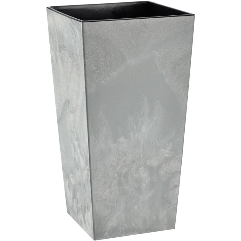foto del prodotto vaso da fiori vaso da giardino 57 cm con inserto portafiori alto grigio per terrazza balcone kadax
