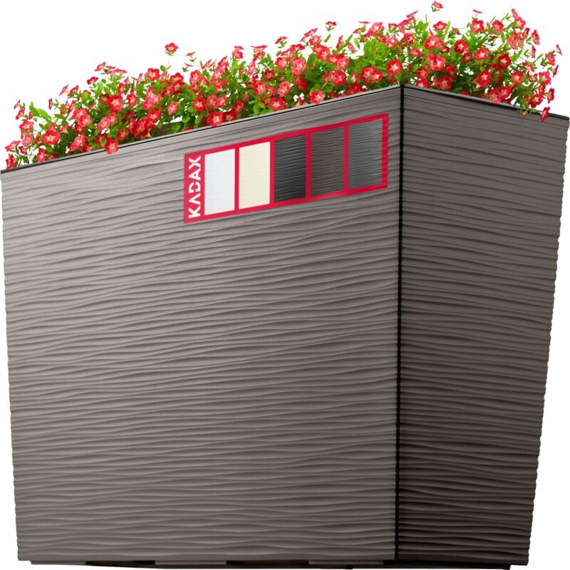 foto del prodotto vaso da fiori vaso da giardino per fiori supporto per fiori alto inserto 19x56 cm moka kadax