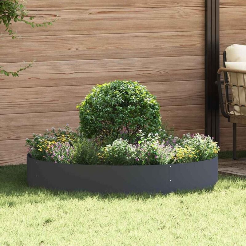 foto del prodotto vaso da giardino antracite 120x120x20 cm in acciaio vidaxl