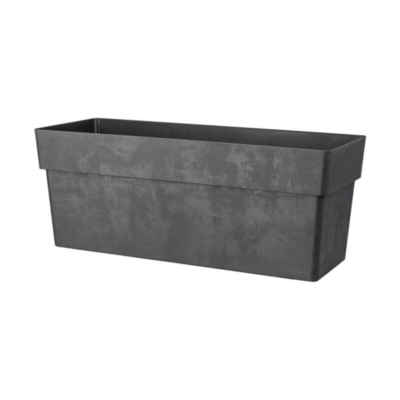 foto del prodotto vaso da giardino fence like in resina antracite, 99x38x39 cm deroma