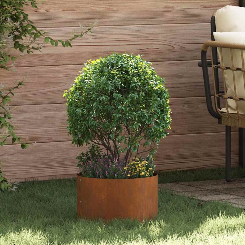 foto del prodotto vaso da giardino marrone 30 x 30 x 20 cm acciaio corten - vidaxl