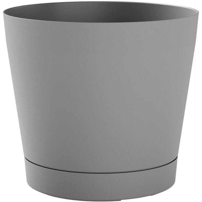 foto del prodotto vaso da interno e esterno 29x26cm in polipropilene orione 29 fog grey grigio chiaro