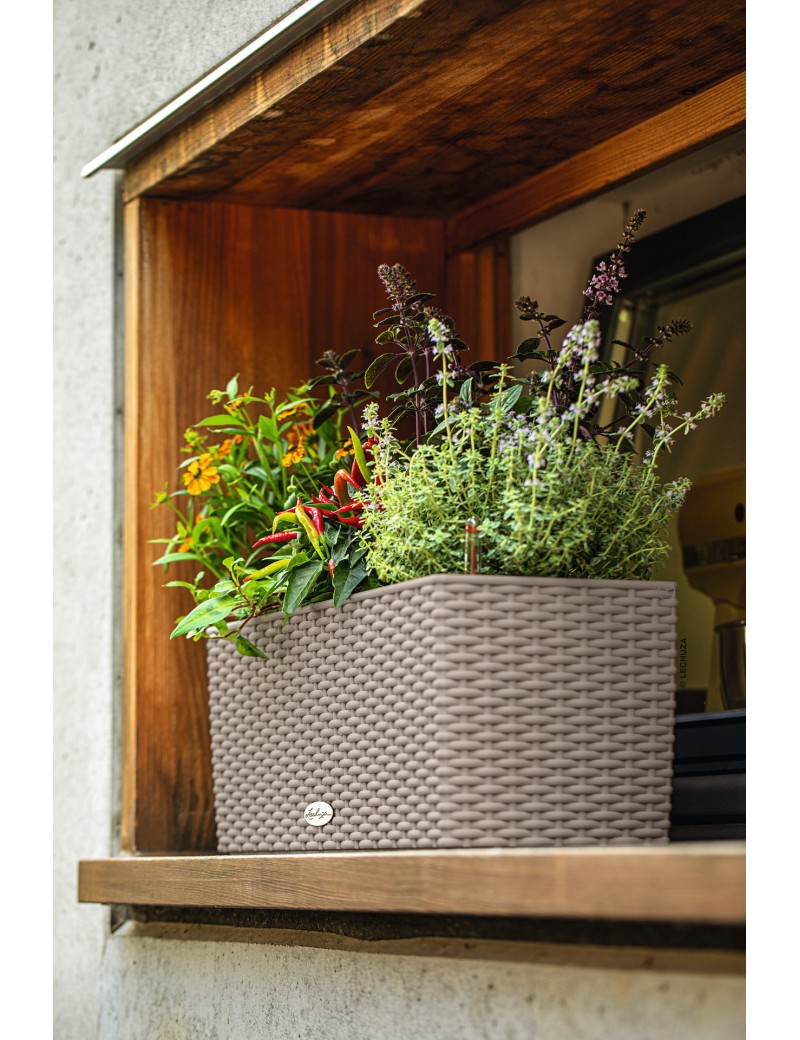 foto del prodotto vaso da interno e esterno balconera cottage 50 cm marrone sabbia