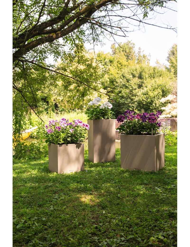 foto del prodotto vaso da interno e esterno canto stone low 40 cm beige sabbia