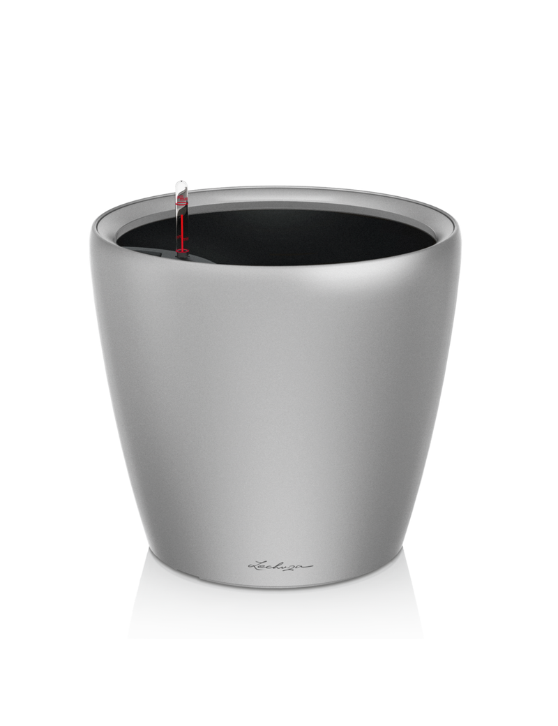 foto del prodotto vaso da interno e esterno classico premium ls 50 cm argento metallizzato