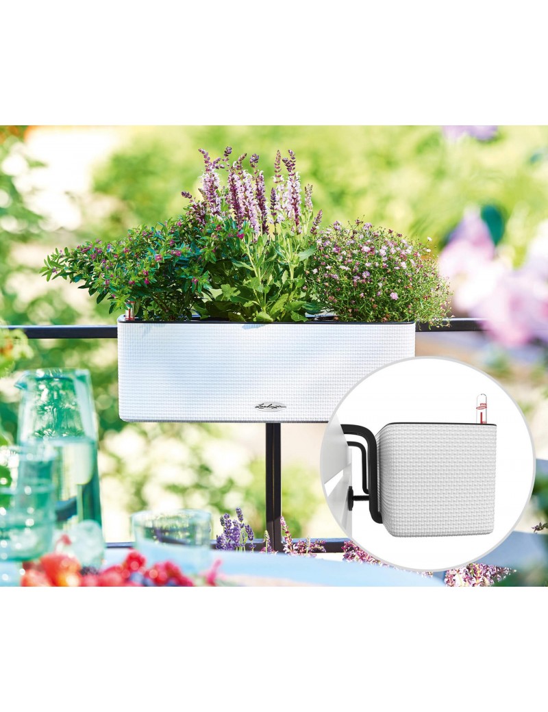 foto del prodotto vaso da interno e esterno cube color triple 14 cm bianco lucido