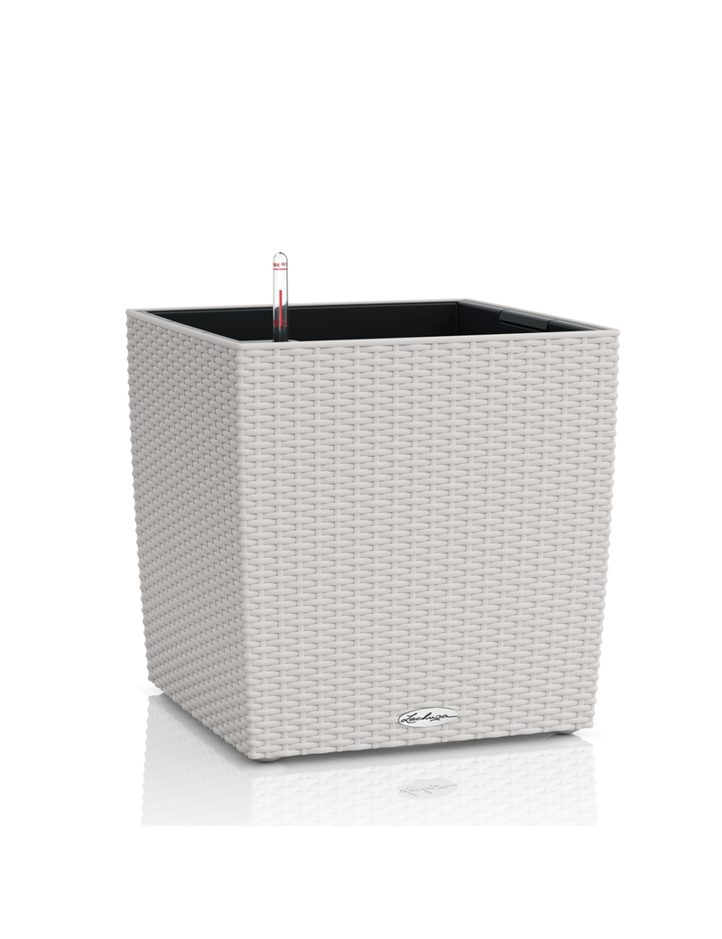 foto del prodotto vaso da interno e esterno cube cottage 30 cm grigio chiaro