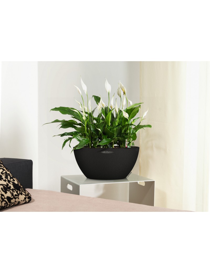 foto del prodotto vaso da interno e esterno cubeto stone 40 cm nero grafite