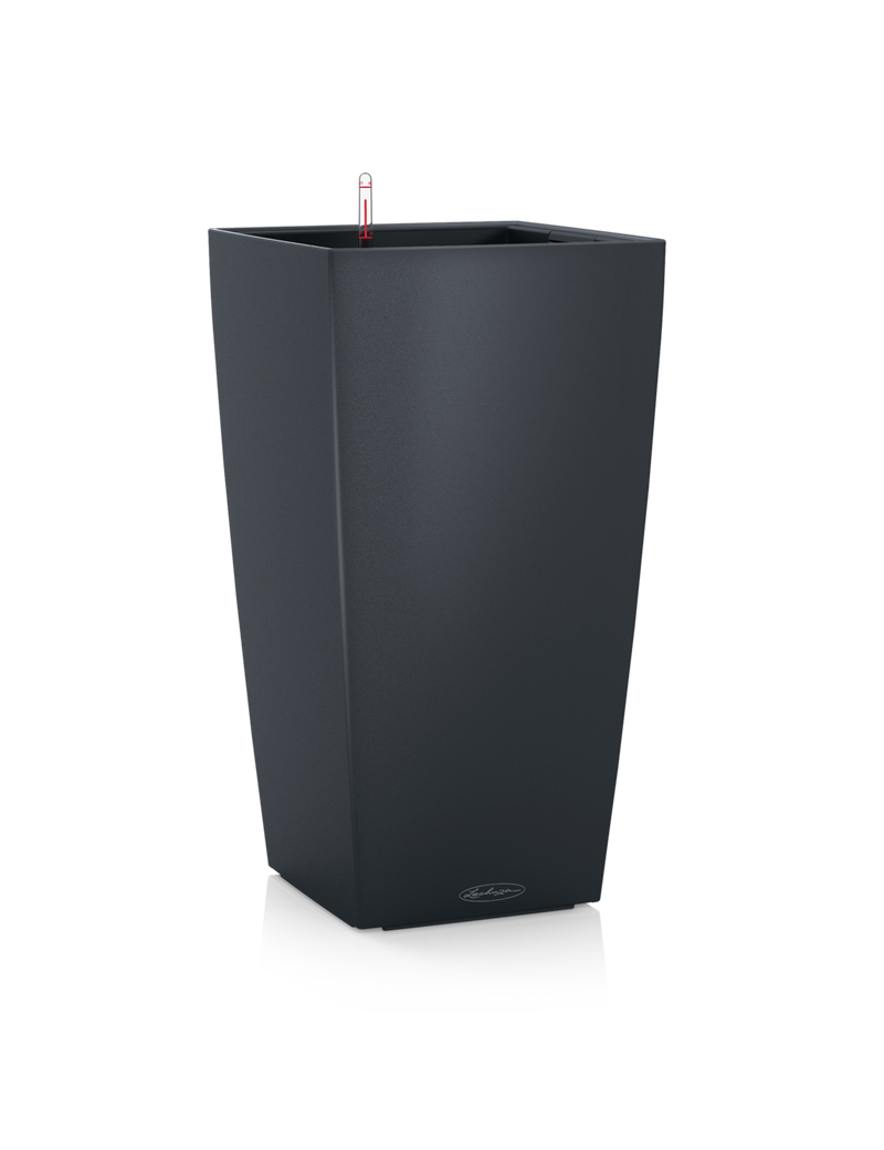 foto del prodotto vaso da interno e esterno cubico color 30 cm ardesia