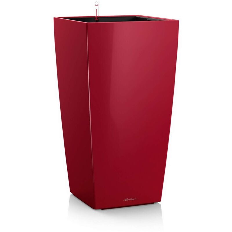 foto del prodotto vaso da interno e esterno cubico premium 30 cm rosso scarlatto lucido