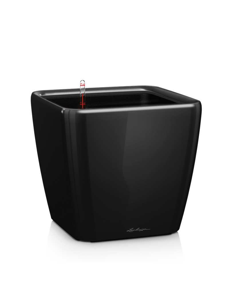 foto del prodotto vaso da interno e esterno quadro premium ls 28 cm nero lucido