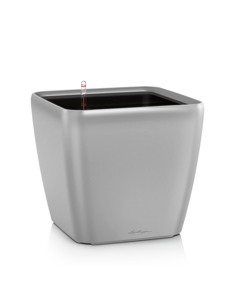 foto del prodotto vaso da interno e esterno quadro premium ls 50 cm argento metallizzato