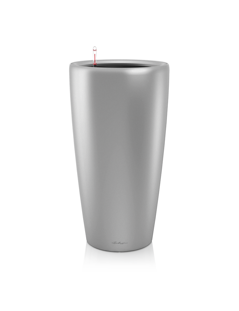 foto del prodotto vaso da interno e esterno rondo premium singoli 32 cm argento metallizzato