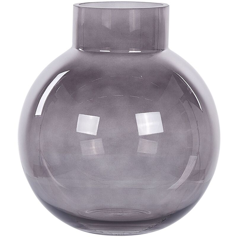 foto del prodotto vaso da tavolo in vetro grigio 22 cm polydrosos