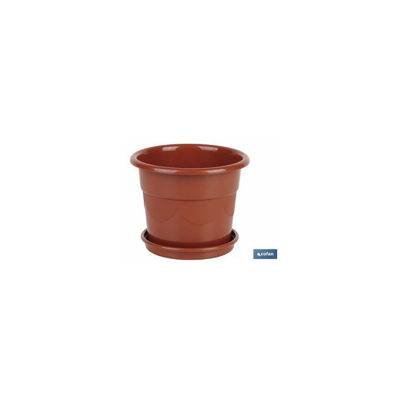 foto del prodotto vaso dahlia colore marrone 19x16,5 piatto 16cm