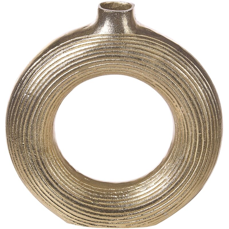foto del prodotto vaso decorativo home decor alluminio effetto distressed oro comal