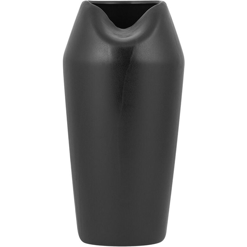 foto del prodotto vaso decorativo in gres porcellanato nera forma irregolare 12 x 33 cm apamea