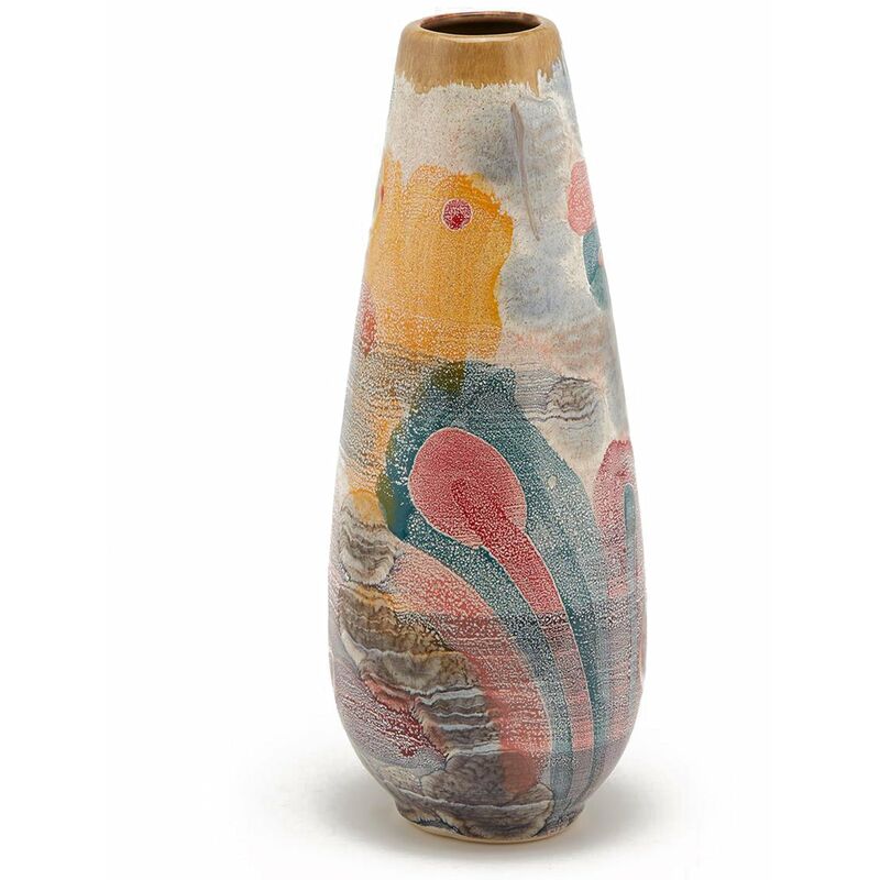 foto del prodotto vaso decorativo natalizio chakra da 40 cm, centritavola color oro in vetro artistico