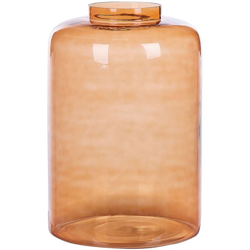 foto del prodotto vaso decorativo vetro colorato decorazione da tavolo 41 cm arancione mirchi