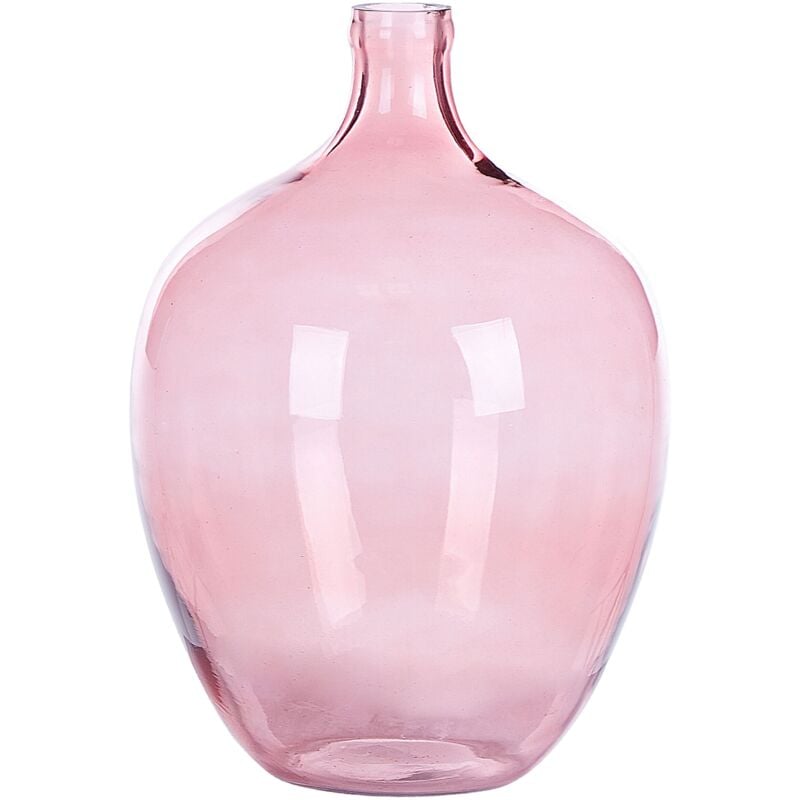 foto del prodotto vaso decorativo vetro rotondo 39 cm fatto a mano decorativo rosa roti