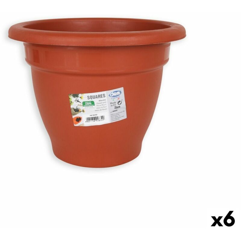 foto del prodotto vaso dem squares rotonda marrone 25 x 25 x 19 cm 6 unit 