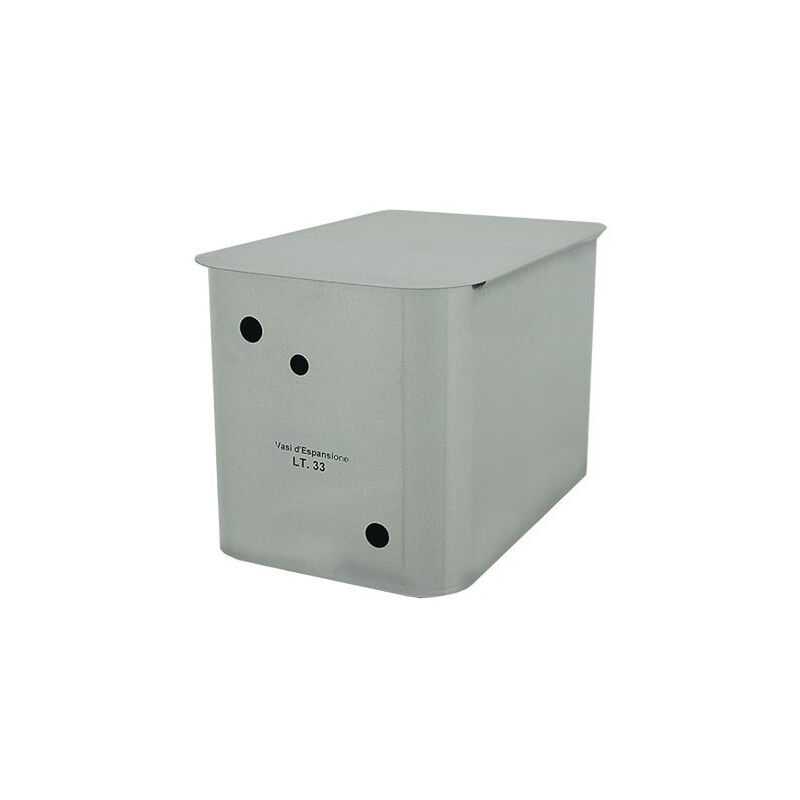foto del prodotto vaso di espansione da 40lt inox 8 decimi aisi 304 aperto per termocamini e caldaie
