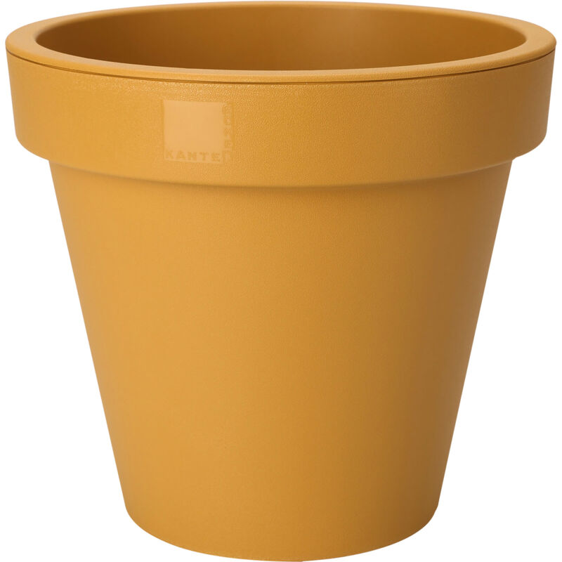 foto del prodotto vaso di fiori colore senape diversi diametri 40 cm