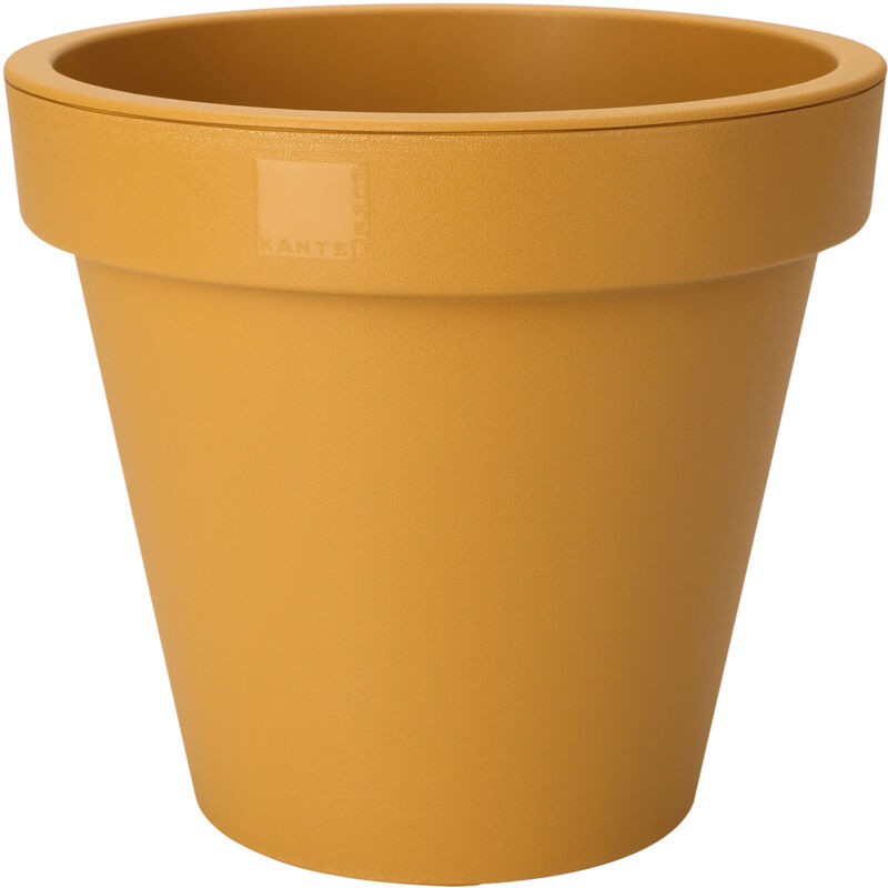 foto del prodotto vaso di fiori colore senape diversi diametri 50 cm