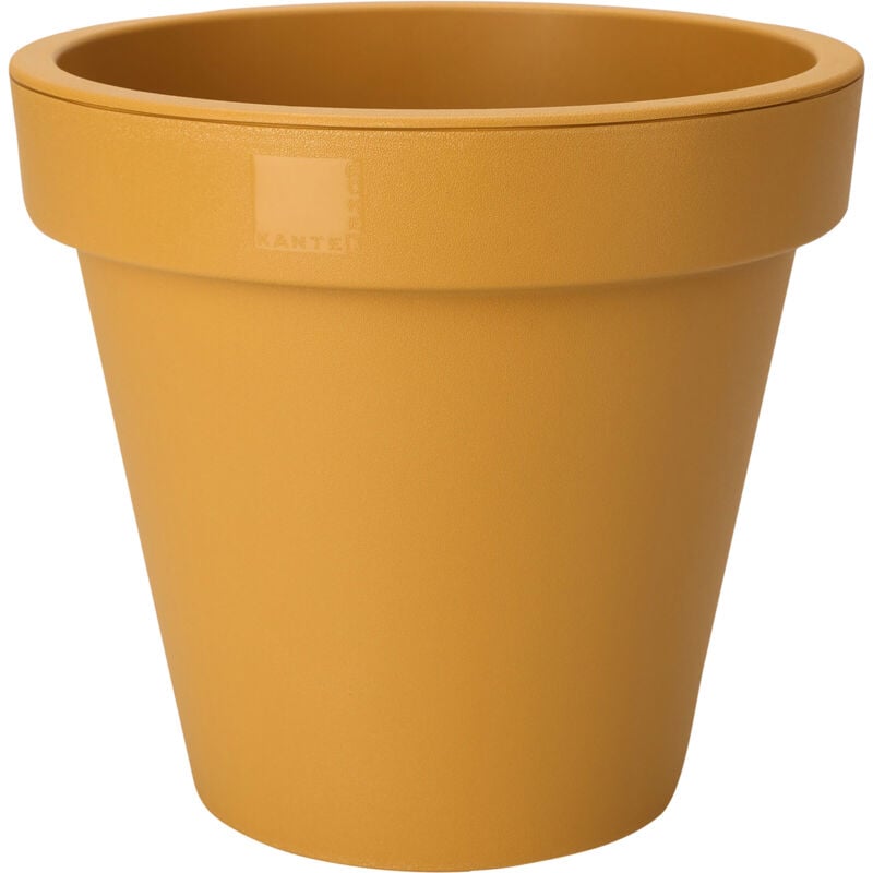 foto del prodotto vaso di fiori colore senape diversi diametri 60 cm