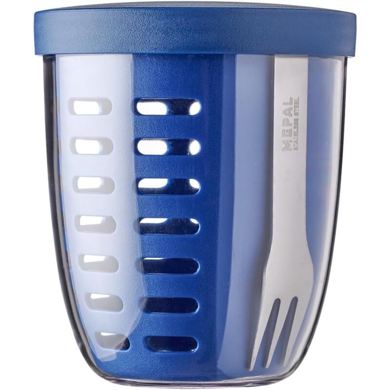 foto del prodotto vaso di frutta mepal a forma di ellisse blu vivo