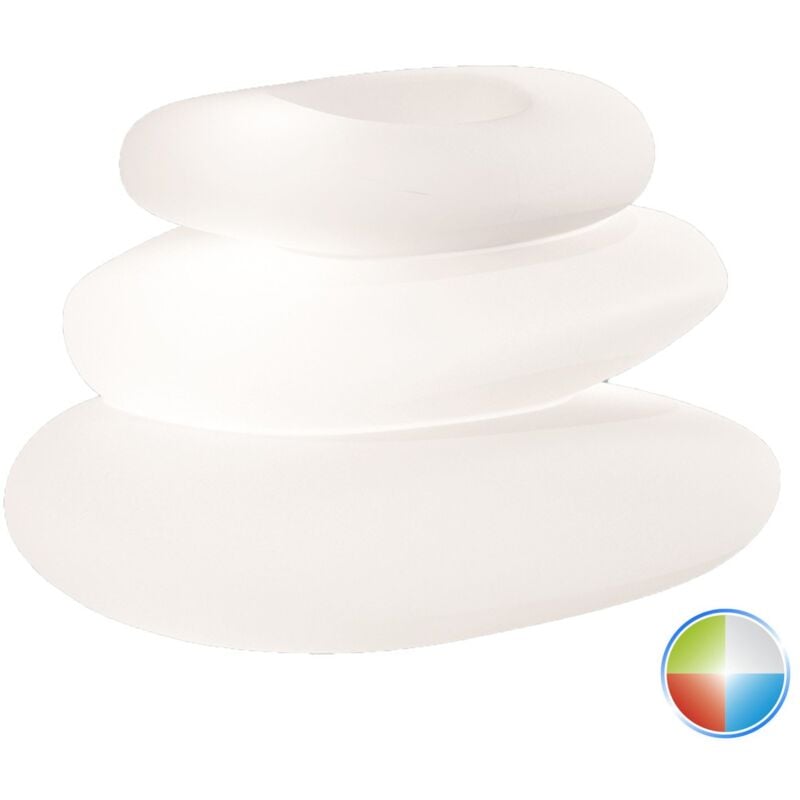 foto del prodotto vaso eden bright led multicolor con batteria in polimero monacis cm 75x62x47 h