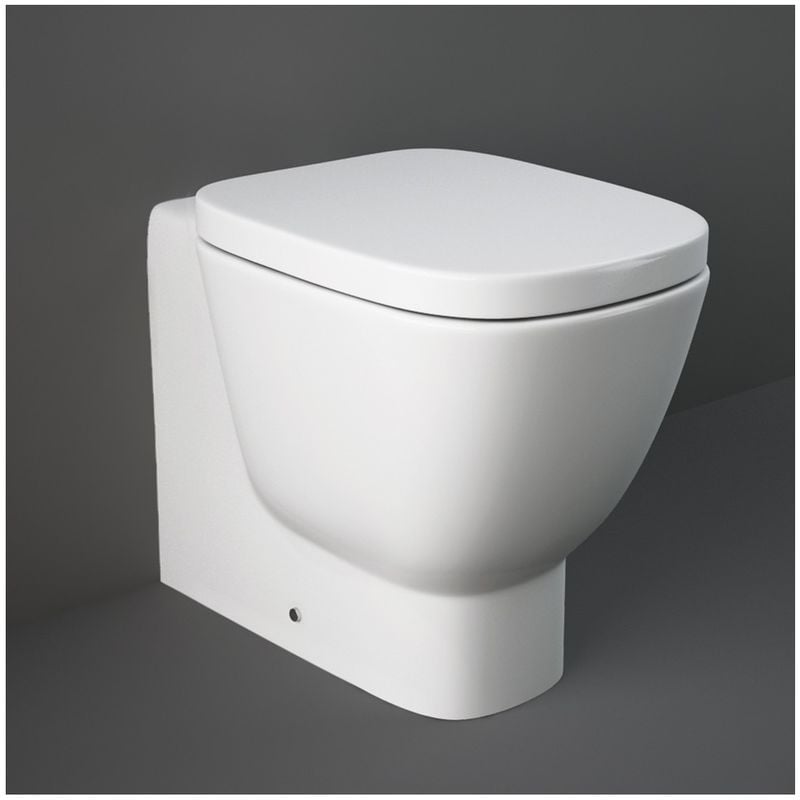 foto del prodotto vaso filomuro rak serie one scarico multiplo con curva tecnica inclusa