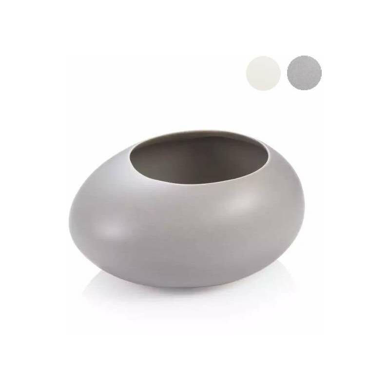 foto del prodotto vaso fiori stones bianco 9x11 h 6,5 fancy tescoma