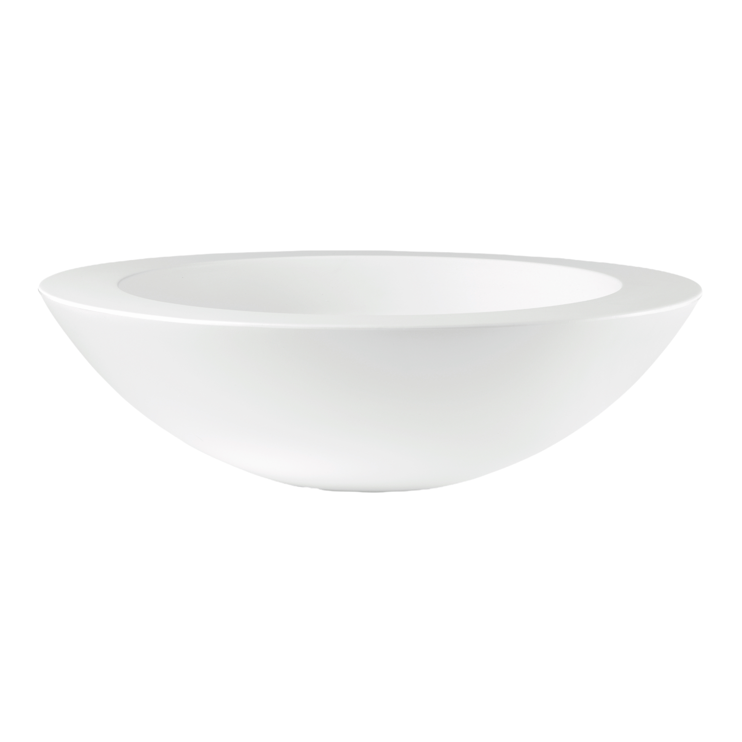 foto del prodotto vaso fioriera ciotola genesis tonda in resina 75 cm moderna veca vari colori color bianco