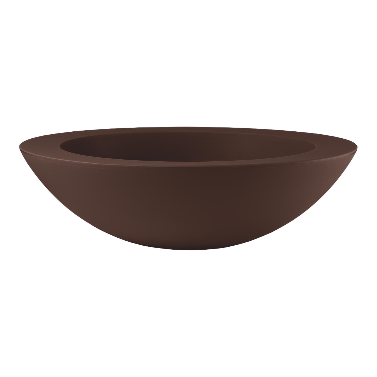 foto del prodotto vaso fioriera ciotola genesis tonda in resina 75 cm moderna veca vari colori color bronzo
