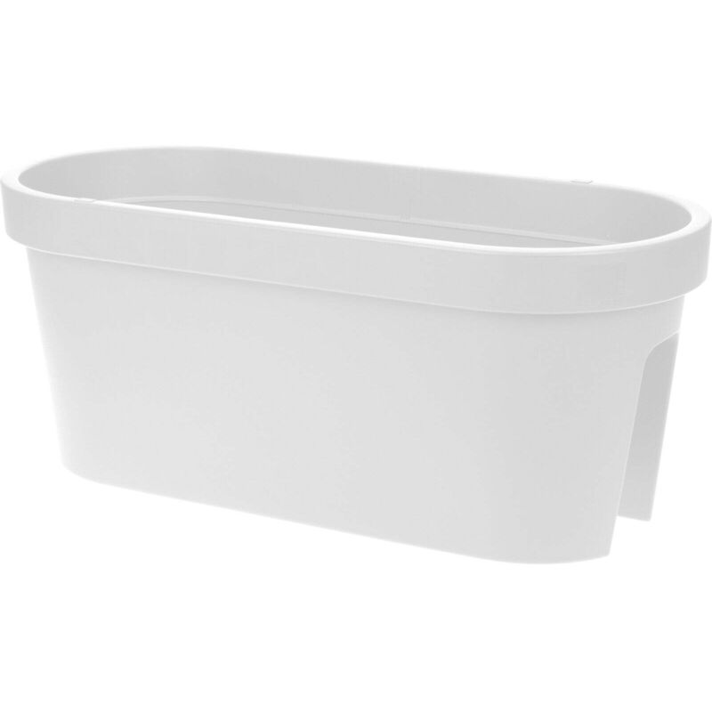 foto del prodotto vaso fioriera da balcone rettangolare per ringhiera da esterno per fiori e piante 40 cm blu
