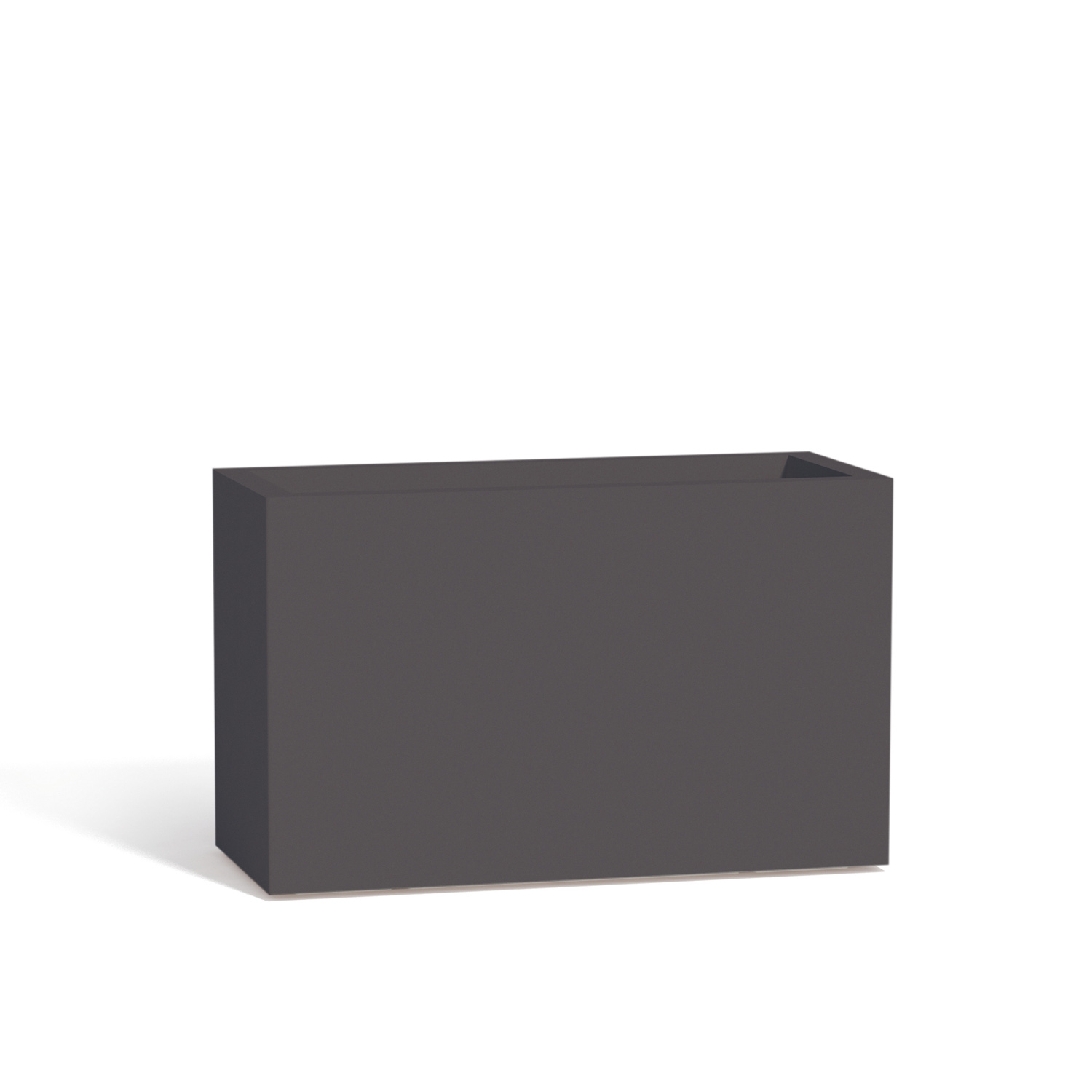 foto del prodotto vaso fioriera flowerpot in resina rettangolare 80x35 cm antracite