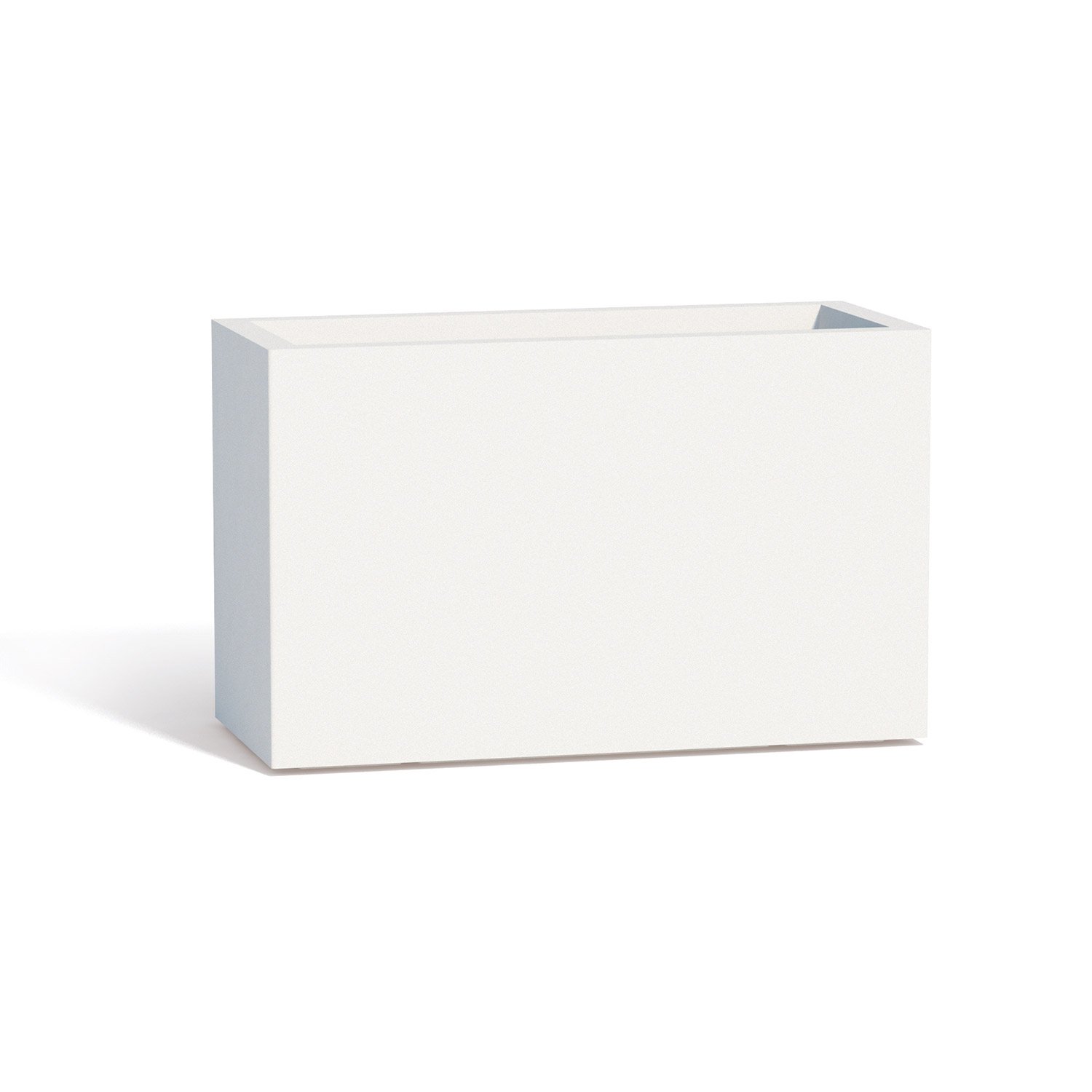 foto del prodotto vaso fioriera flowerpot in resina rettangolare 80x35 cm bianco