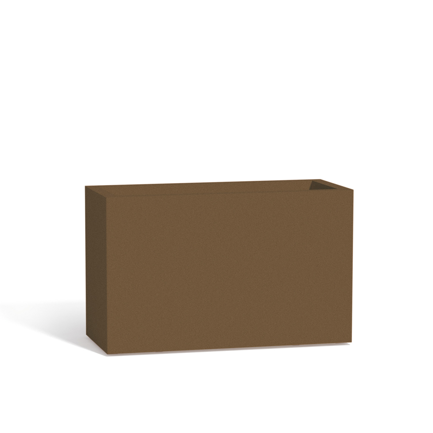 foto del prodotto vaso fioriera flowerpot in resina rettangolare 80x35 cm bronzo