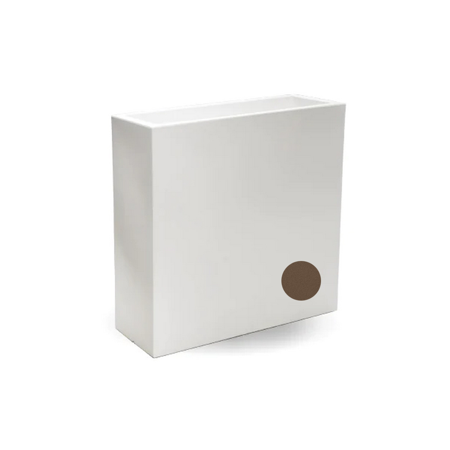 foto del prodotto vaso fioriera in resina rettangolare h 80 cm bronzo mod. flowerpot top