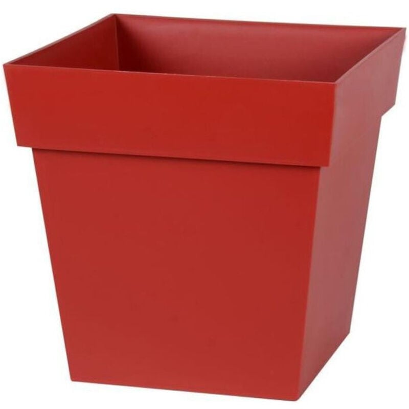 foto del prodotto vaso fioriera quadrato toscana 32 x 32 x h 32 cm 22 l rosso rubino