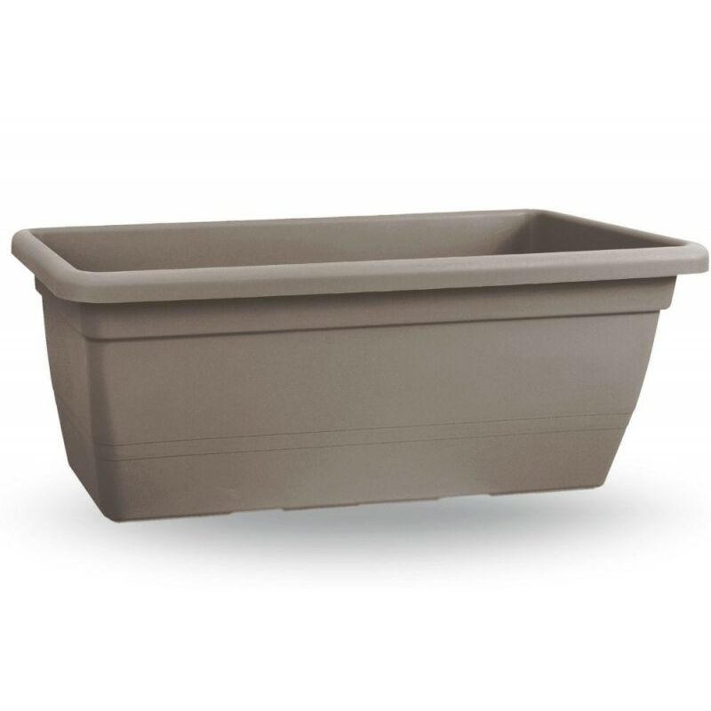 foto del prodotto vaso fioriera rettangolare in plastica da 100cm anthea veca vari colori colore avana